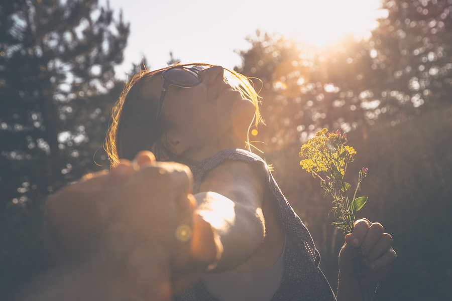 Running In Sunset. Lifestyle Concept. Hipster Woman Running In S