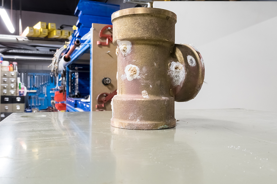 A Calcified And Knocked Out By Lead In The Yellow Copper Tee For