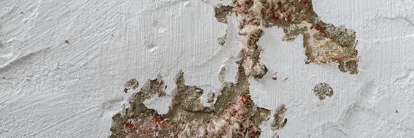 Mold On A Freshly Painted Apartment Wall. The Wall Surface Was D