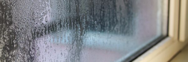 Close up condensation on the window. Humidity.